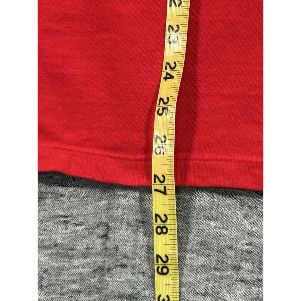 Vintage J Crew Oarsman Shirt Mens Medium Red New York Graphic Cotton Made in USA